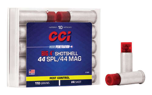 Ammunition CCI Ammunition Shotshell 44Special CCI 44SPL/MAG #4 SHOTSHELL10/200 • Model: Shotshell